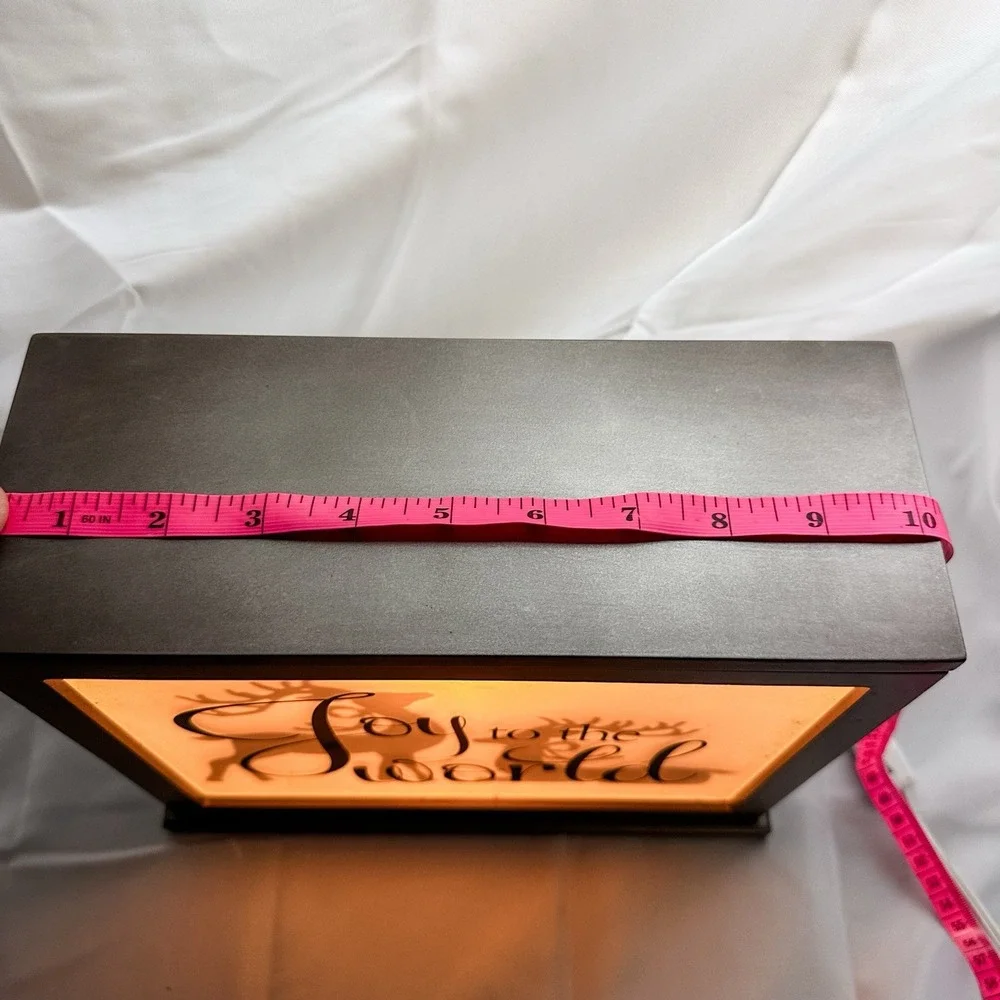 Christmas‎ Light Lamp Joy To The World Night Light Shadow Box Reindeer 10